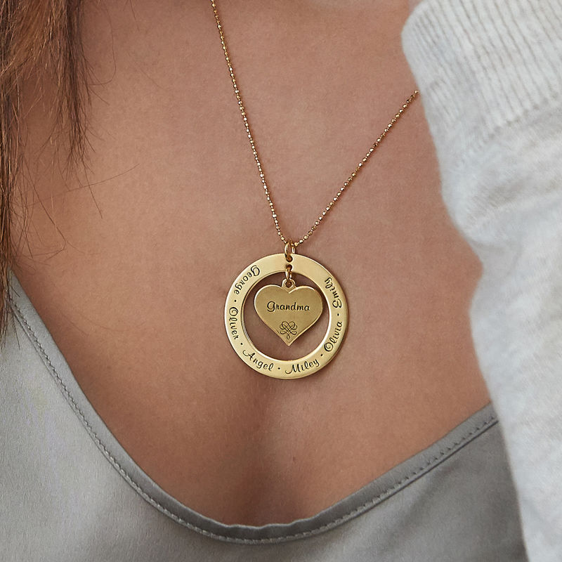 I Love You Mom Necklace - Gold Vermeil - 5 product photo
