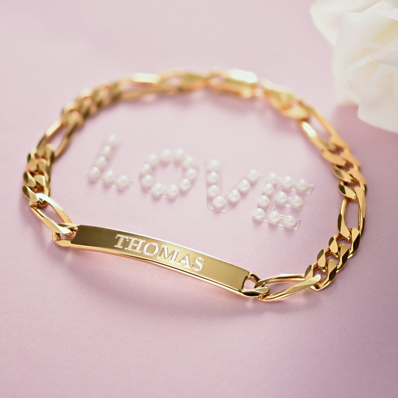 Men ID Bracelet in Gold Plating - 4 product photo