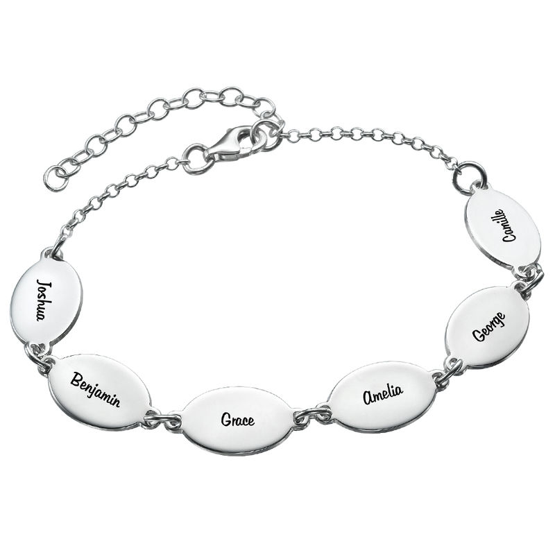 Mothers Personalized Engraved Sterling Silver Bracelet