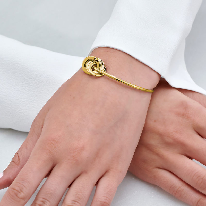 Russian Ring Bangle Bracelet in Gold Vermeil - 3