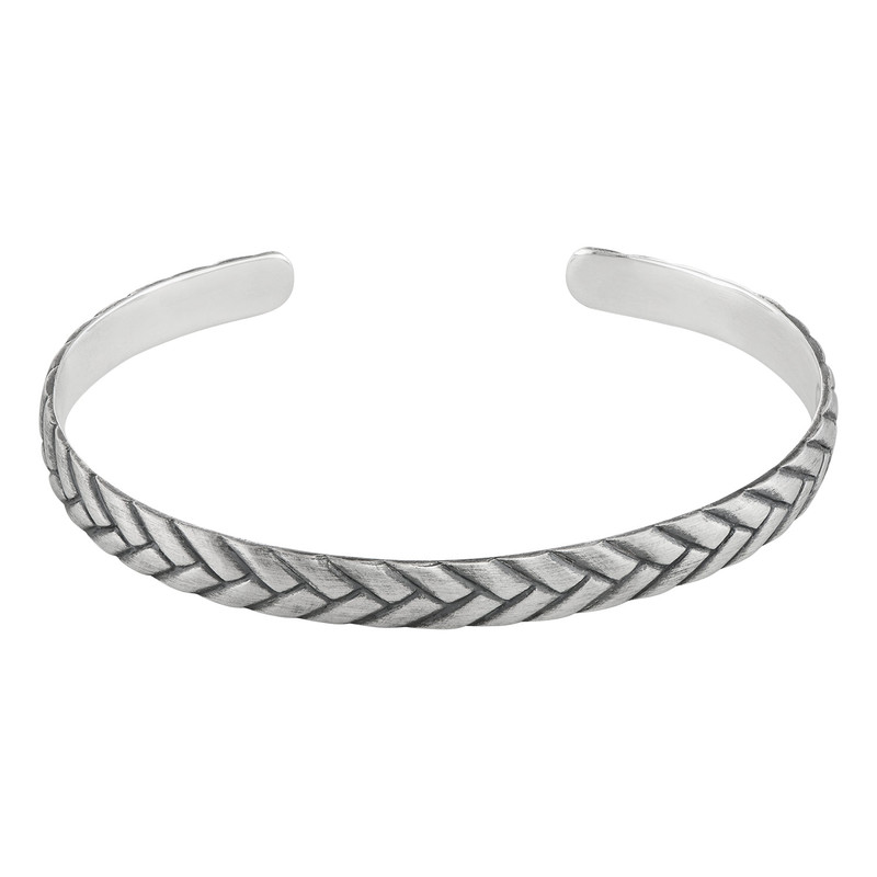 Streamline Cuff Bracelet for Men with Engraving product photo