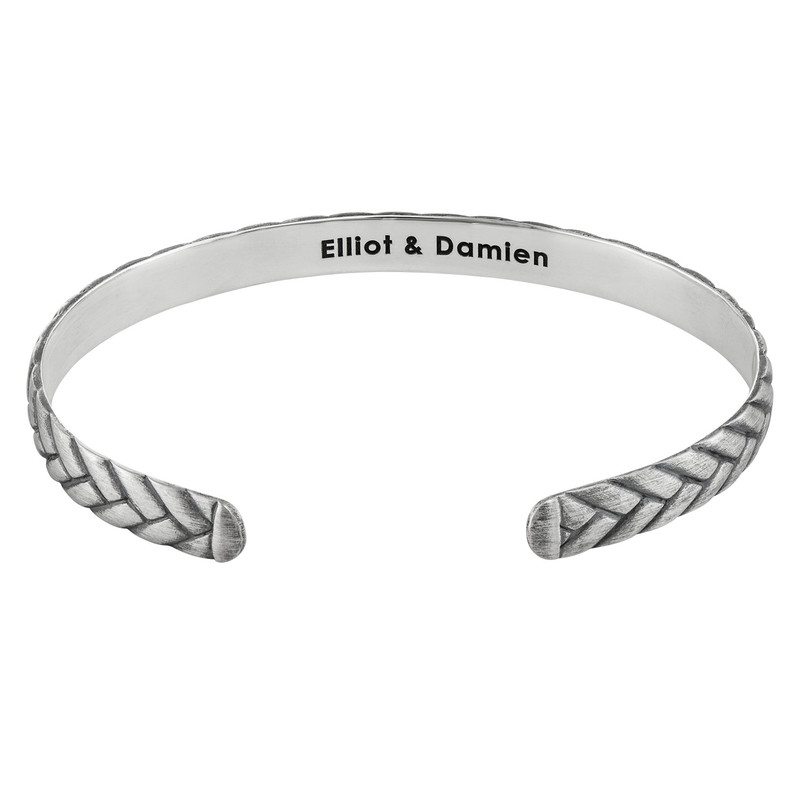 Streamline Cuff Bracelet for Men with Engraving - 1