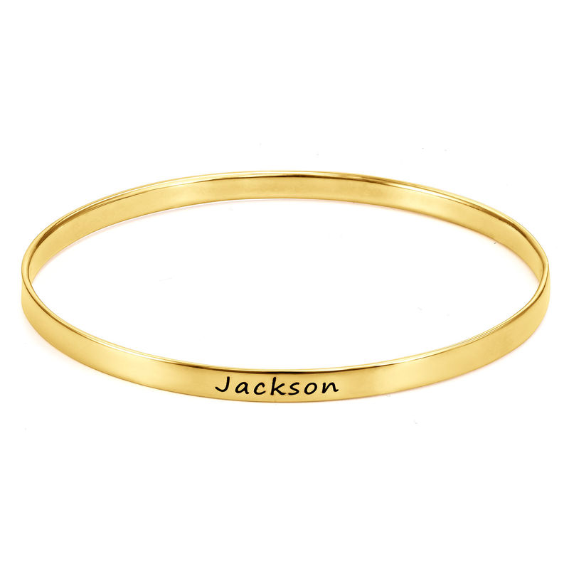 Personalized Bangle Bracelet in 18K Gold Plated