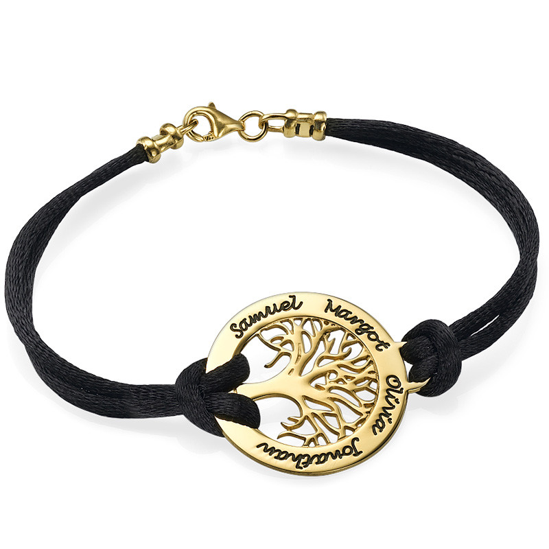 Personalized Family Tree Bracelet in Gold Plating