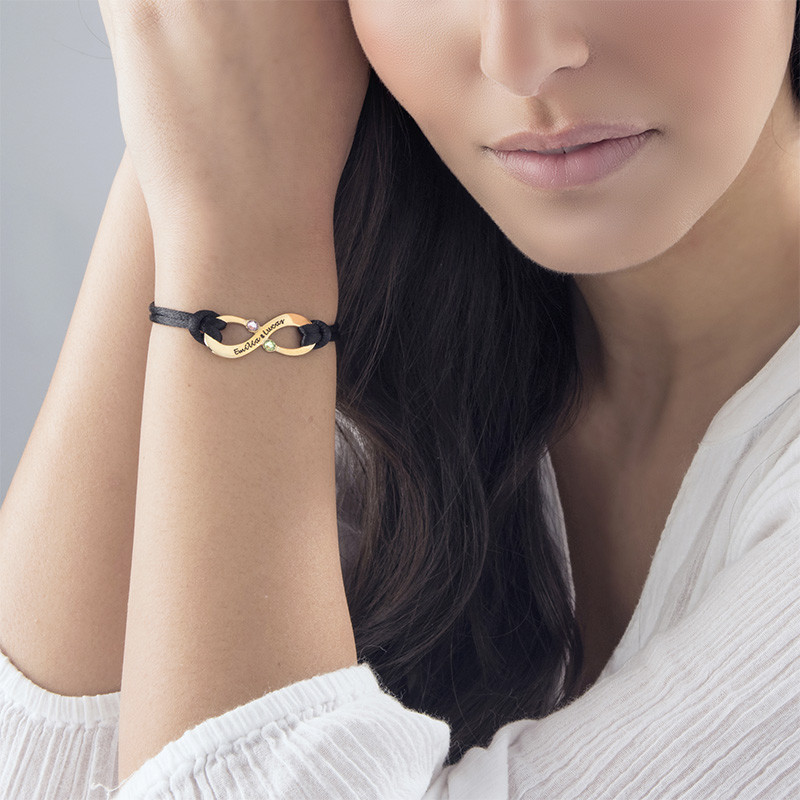 Infinity Cord Bracelet in Gold Plating - 2 product photo