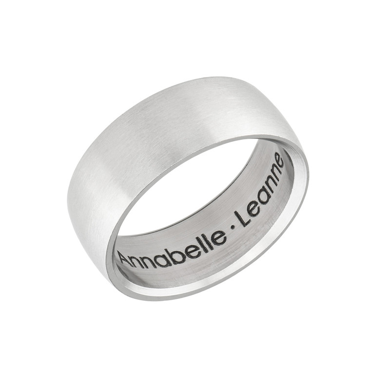 Classic Band Ring with engraving for Men in Stainless Steel