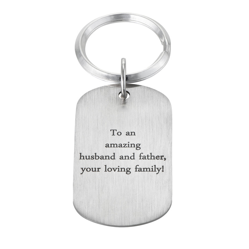 Dog Tag Keychain with Engraving