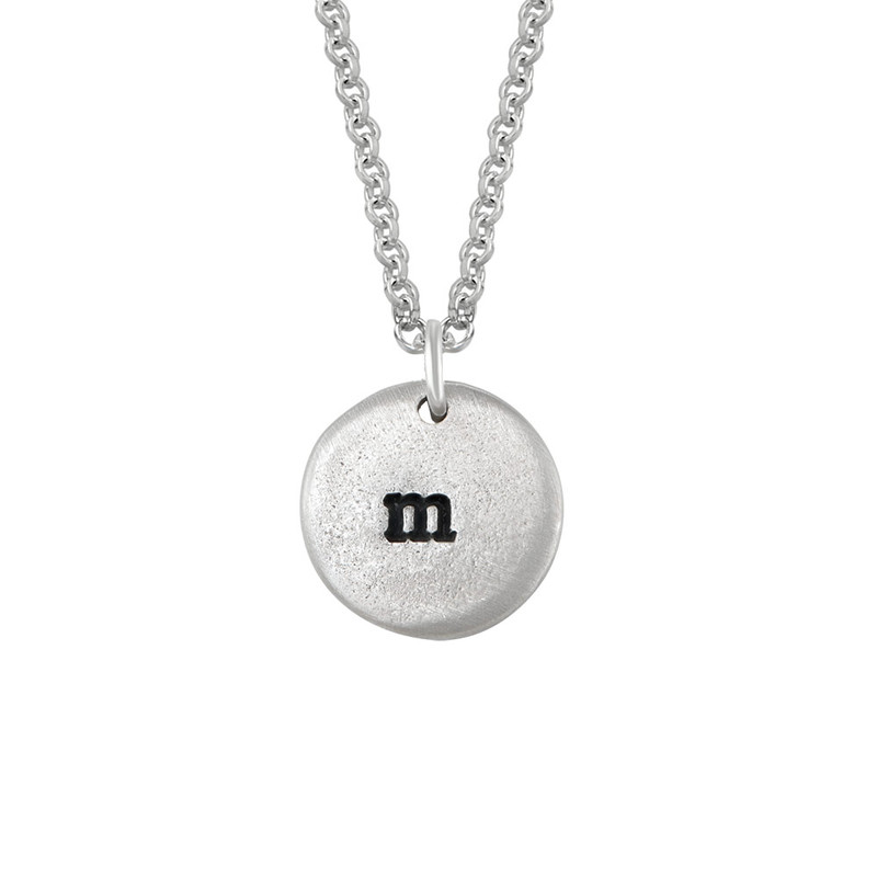 Initial Stamped Sterling Silver Charm - 1 product photo