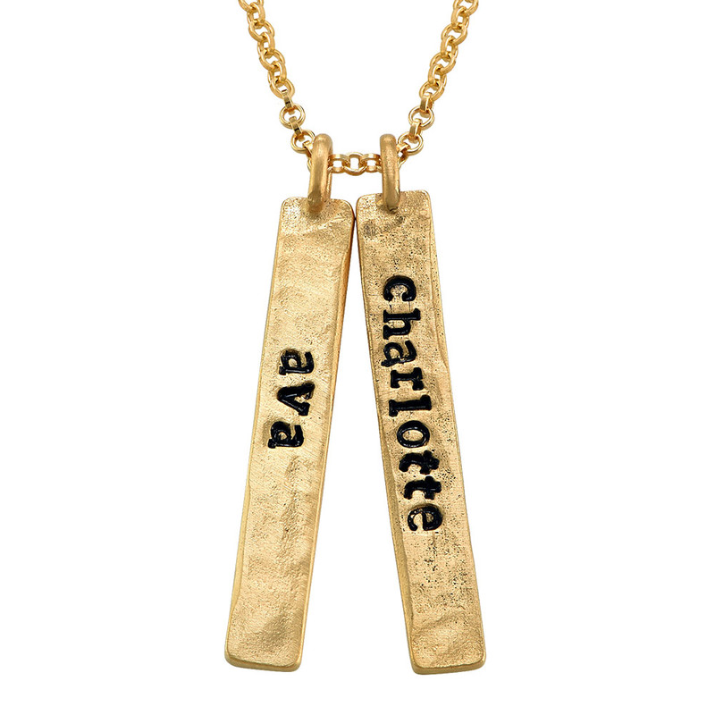 Vertical Bar Gold Plated Necklace