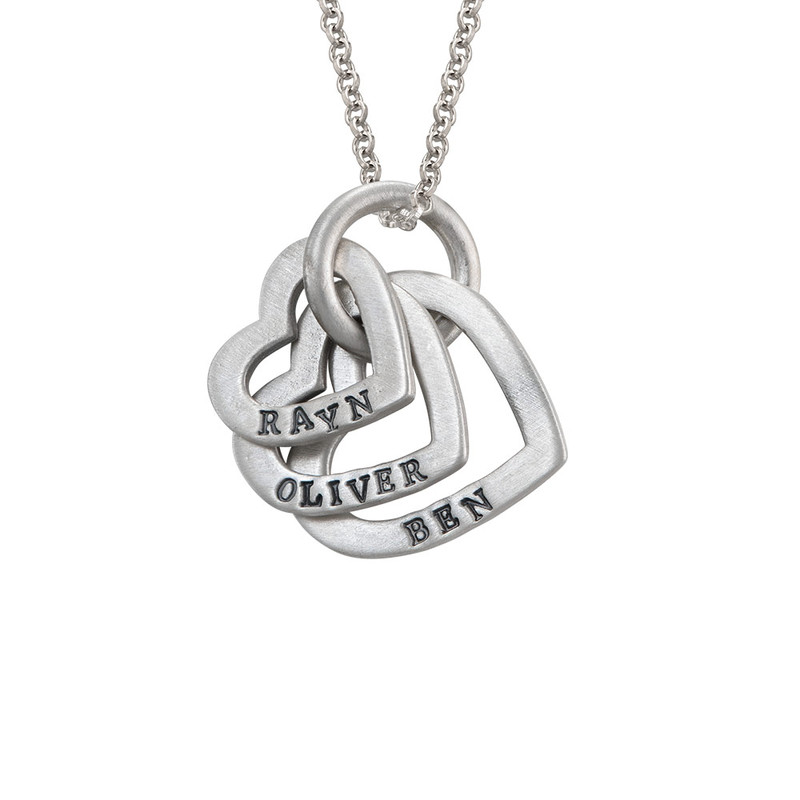 Family Heart Sterling Silver Necklace product photo