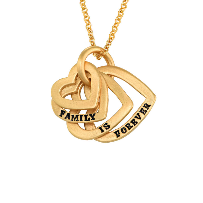 Family Heart Gold Plated Necklace