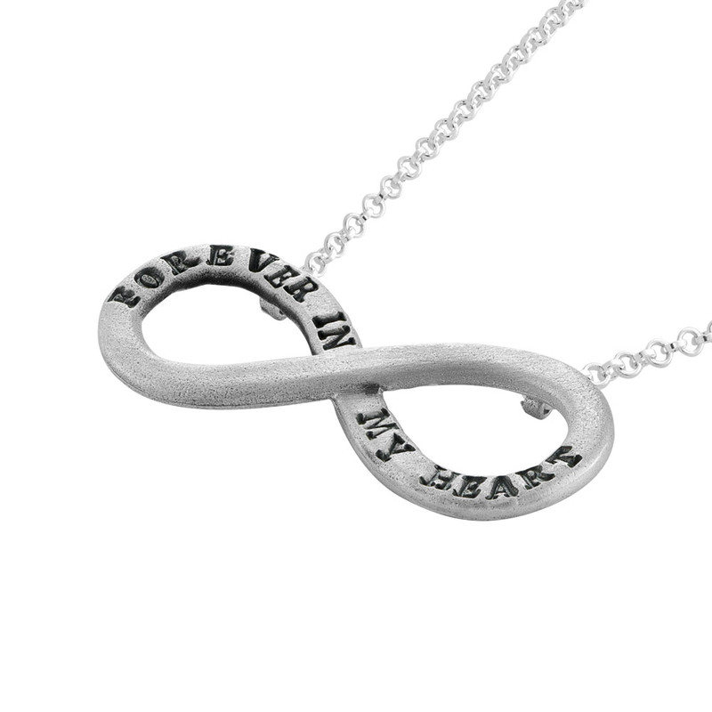 3D Infinity Sterling Silver Necklace - 1