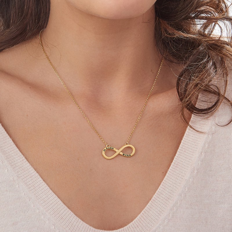 3D Infinity Gold Plated Necklace - 3 product photo