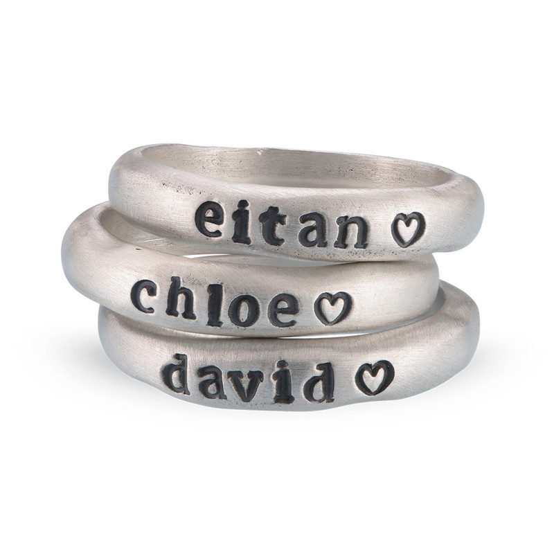 Eternity Stackable Stamped Ring in Sterling Silver - 1 product photo