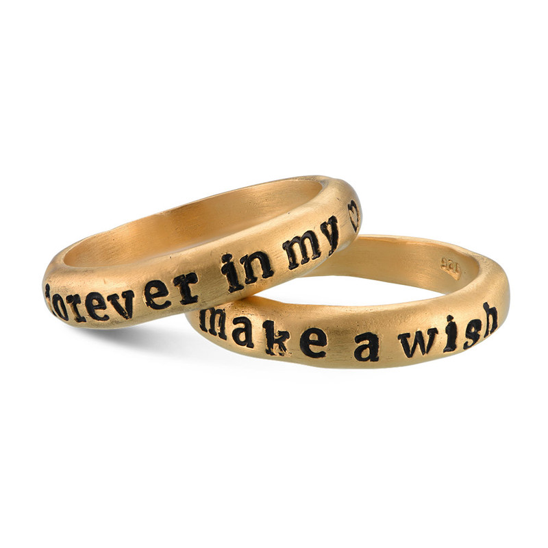 Eternity Stackable Gold Plated Stamped Ring