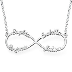 Personalized Family Infinity Necklace product photo