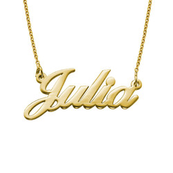 Tiny Stylish Name Necklace in Gold Plating product photo