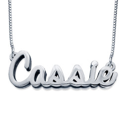 3D Name Necklace in Sterling Silver product photo