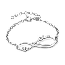 Personalized Infinity Symbol Bracelet in Silver product photo