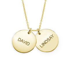 Gold Plated Disc Necklace product photo