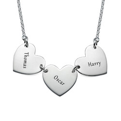 Family Heart Pendants for Mother Sterling Silver Necklace product photo