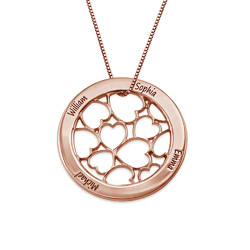 Endless Love Heart Necklace in Rose Gold Plating product photo
