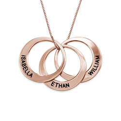 Mother Ring Necklace in Rose Gold Plating product photo