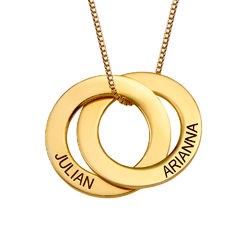 Russian Ring Necklace with 2 Rings – Gold Vermeil product photo