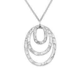 Multiple Circle Hammered Necklace product photo