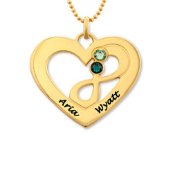 Infinity heart in 18K gold plated product photo