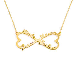 18k Gold Vermeil Infinity 4 Names Necklace product photo