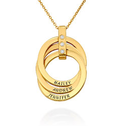 Diamond Ring Necklace in Gold Vermeil product photo