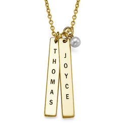 Gold Plated Vertical Bar Necklace product photo