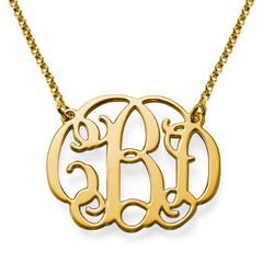Monogram Necklace in Gold Plating product photo
