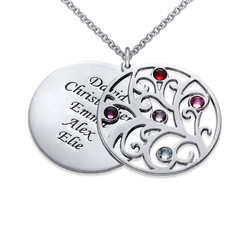 Round Family Tree Necklace product photo