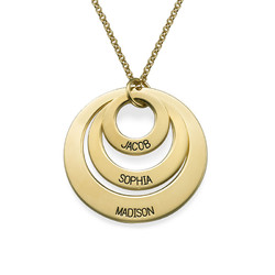 Triple Circle Family Necklace in Gold Plating product photo