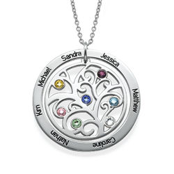 Personalized Birthstone Family Tree Necklace product photo