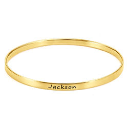 Personalized Bangle Bracelet in 18K Gold Plated product photo