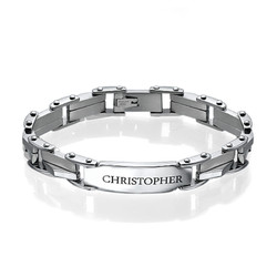 Personalized Bracelets for Men in Stainless Steel product photo