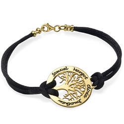 Personalized Family Tree Bracelet in Gold Plating product photo