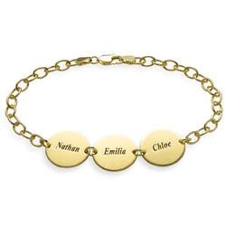 Disc Bracelet in Gold Plating product photo