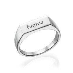 Bar Name Ring in Sterling Silver product photo