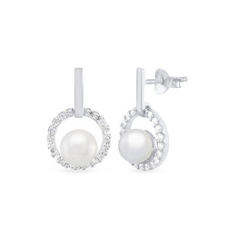 Eternity Pearl Earrings product photo
