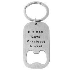 Custom Dog Tag Bottle Opener in Silver product photo