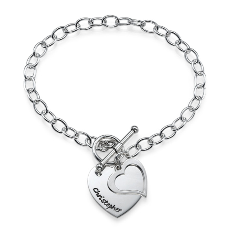 Heart in Heart Silver Bracelet | Forever My