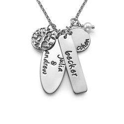 Multiple Charms Family Tree Necklace