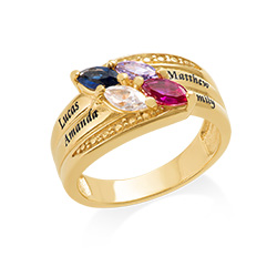 Always By My Side Mother Ring in Gold Plating