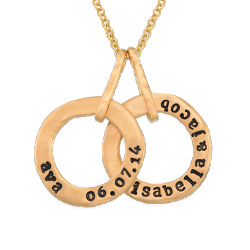 Halo Gold Plated Stamped Necklace